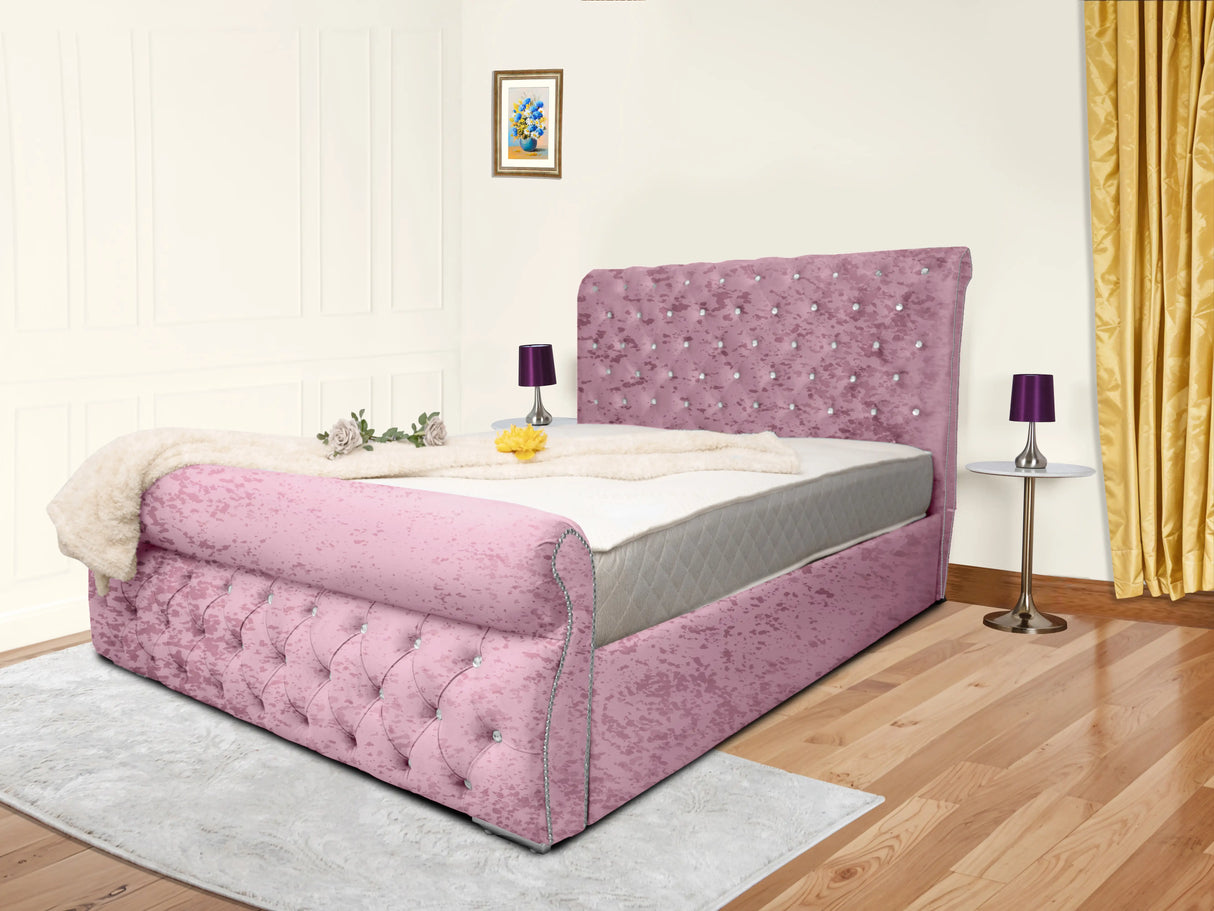 Swanzy Sleigh Upholstered Bed
