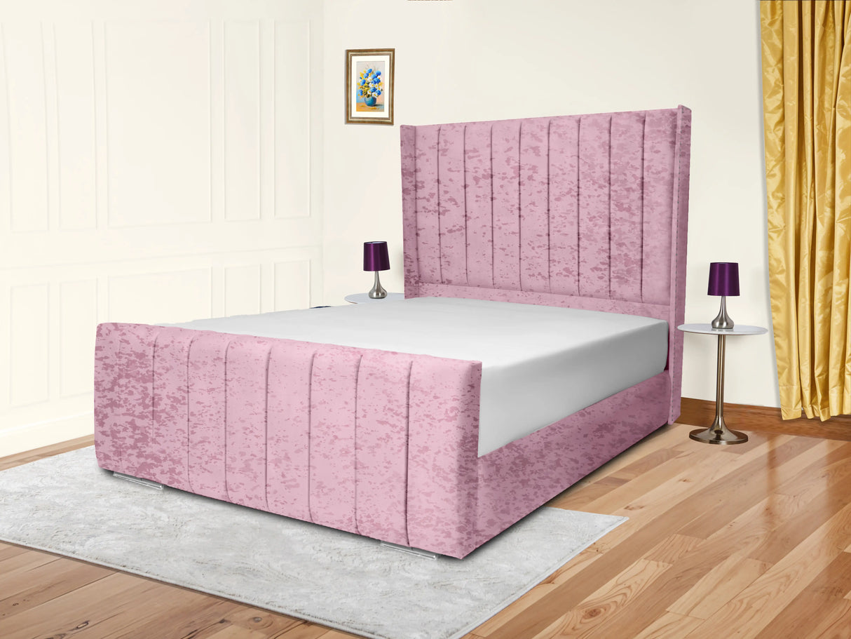 Sara Wingback Upholstered Bed