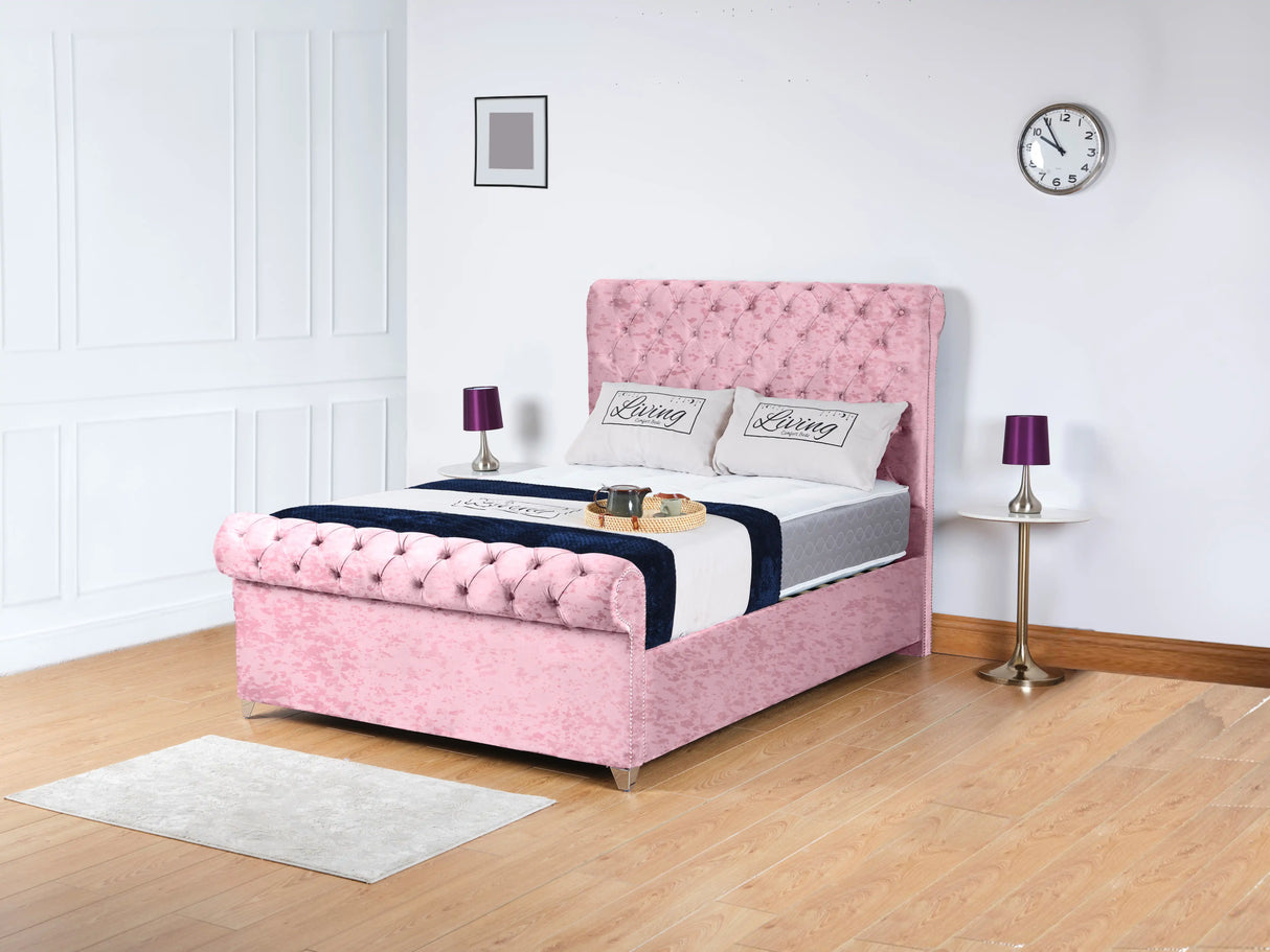 Chesterfield Sleigh Upholstered Bed