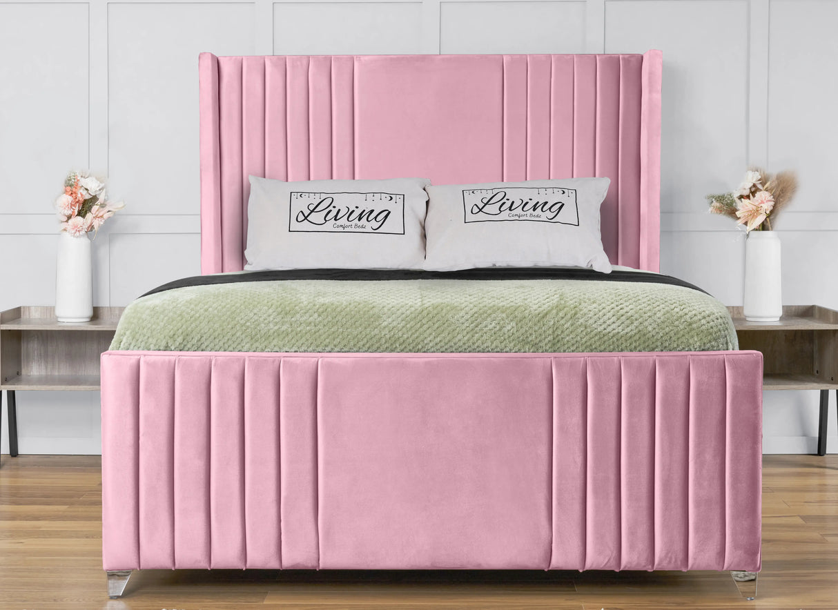 Elise Wingback Upholstered Bed