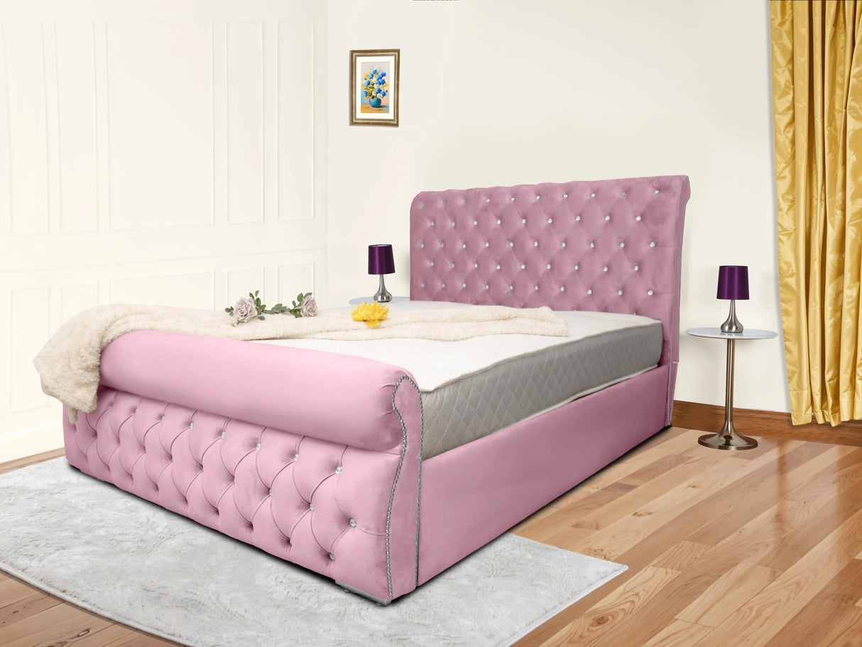 Swanzy Sleigh Upholstered Bed
