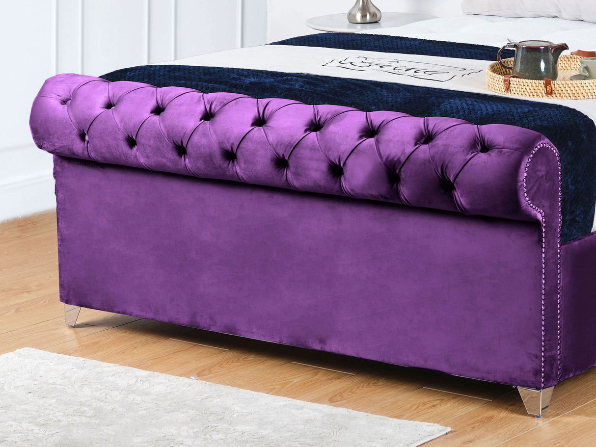 Chesterfield Sleigh Upholstered Bed