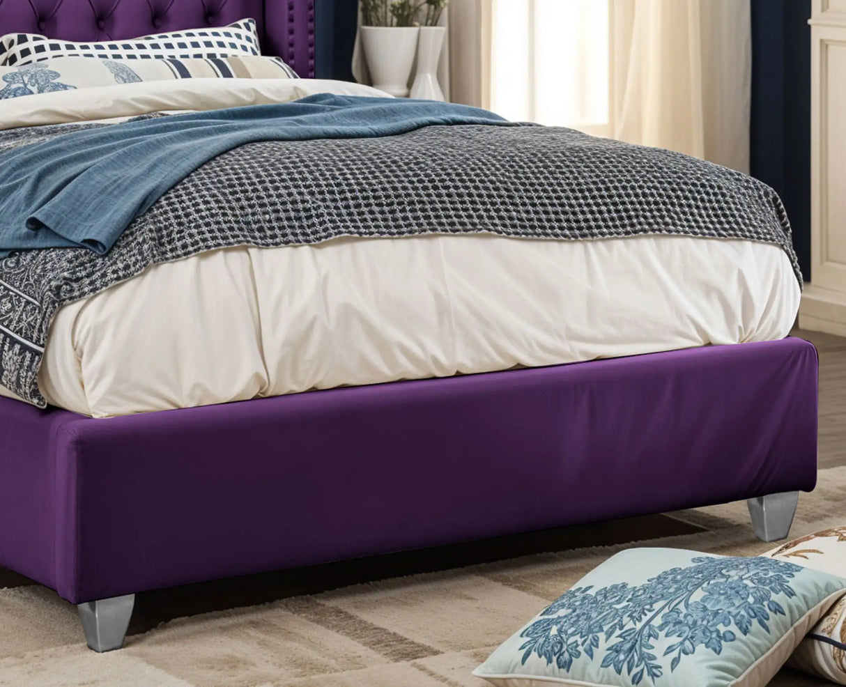 Chesterfield Wingback Upholstered Bed