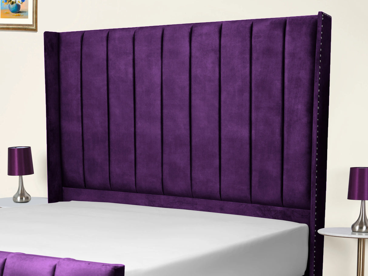 Sara Wingback Upholstered Bed