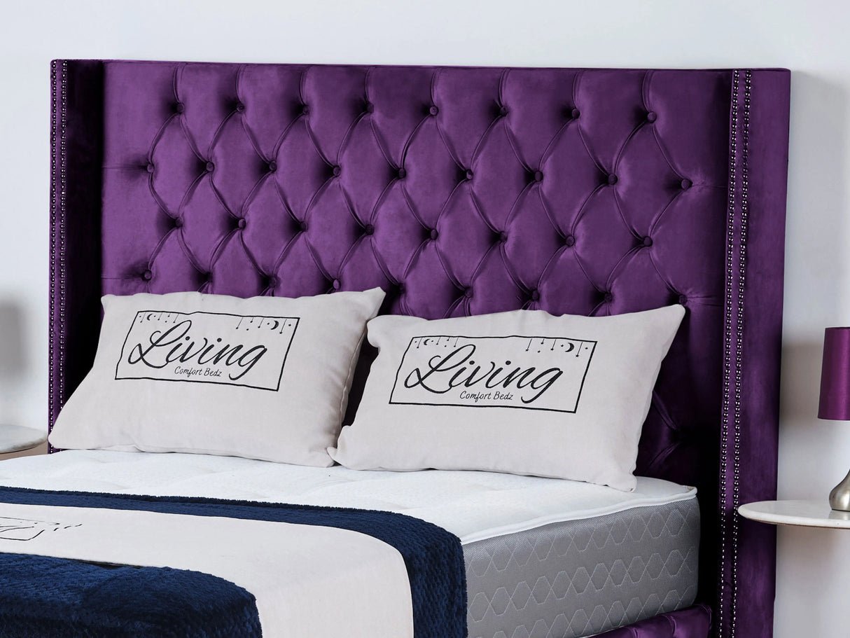 Kensington Wingback Upholstered Bed