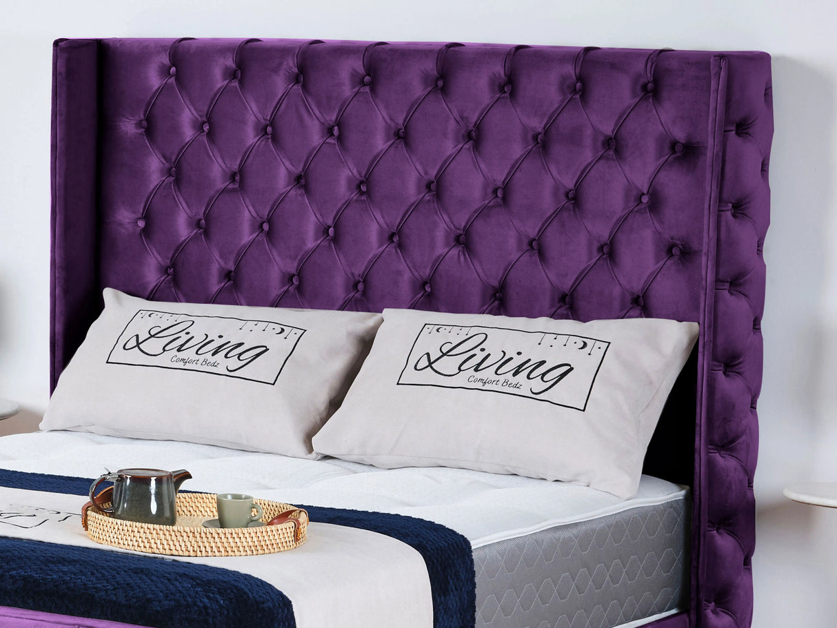 Windsor Wingback Upholstered Bed