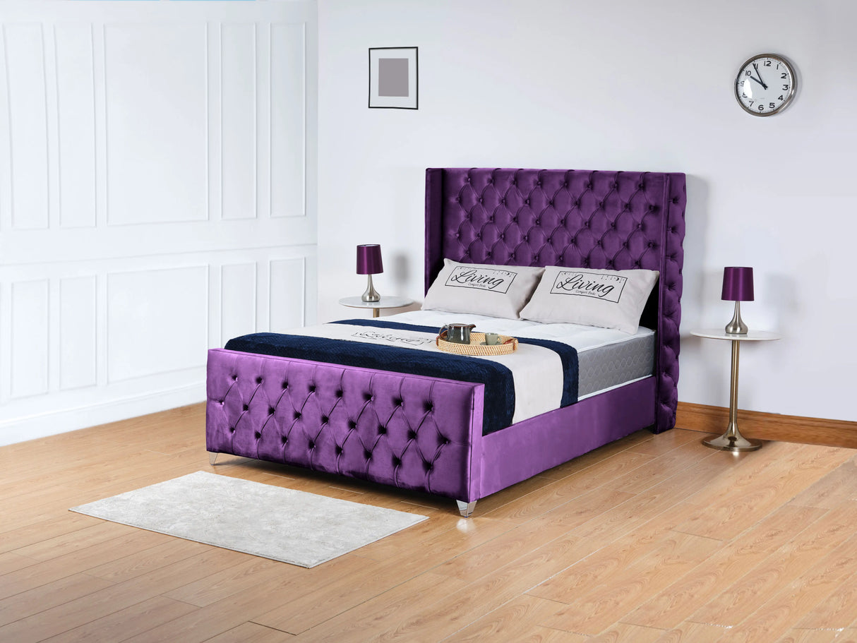 Windsor Wingback Upholstered Bed