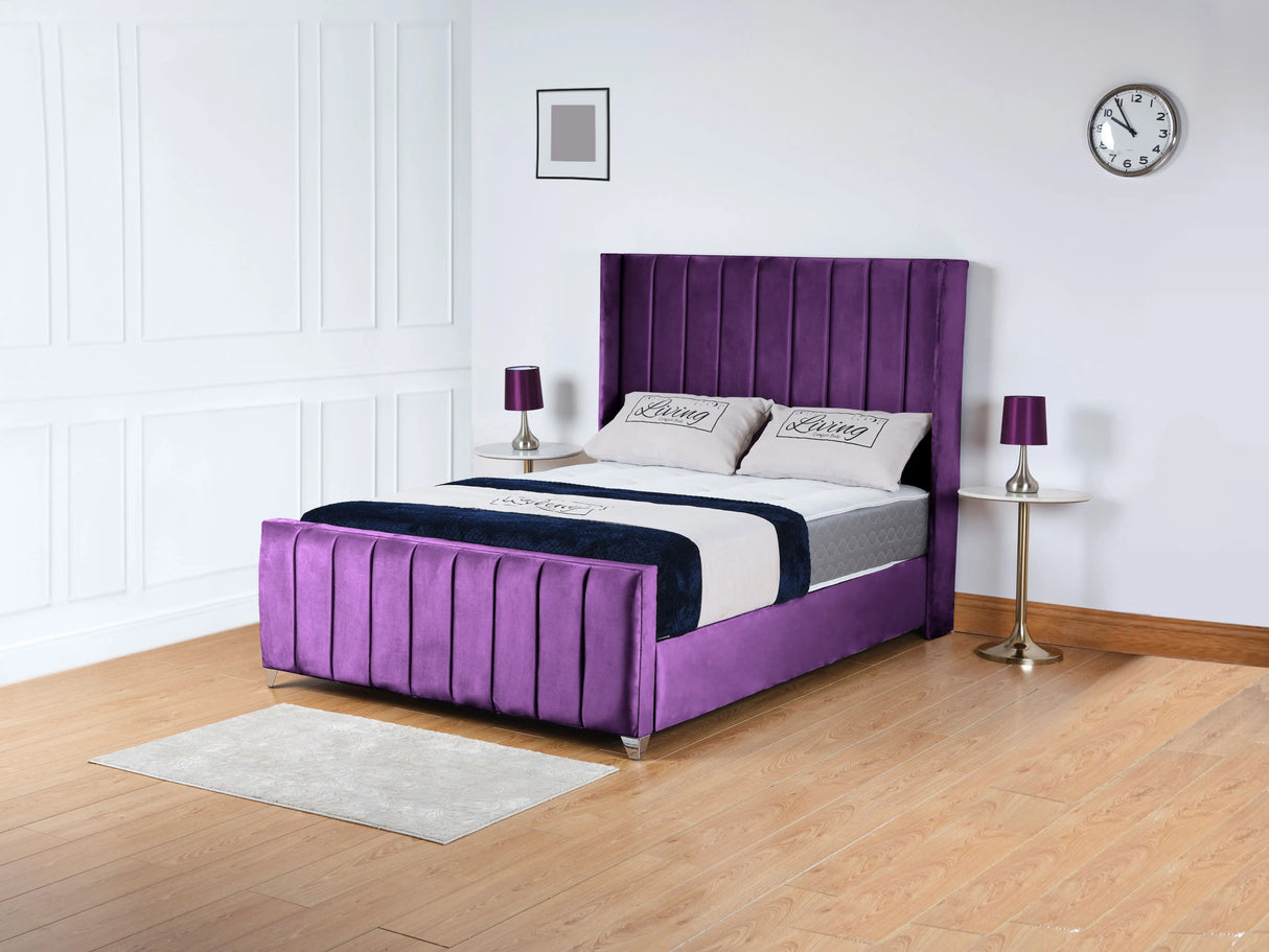 Empire Wingback Upholstered Bed