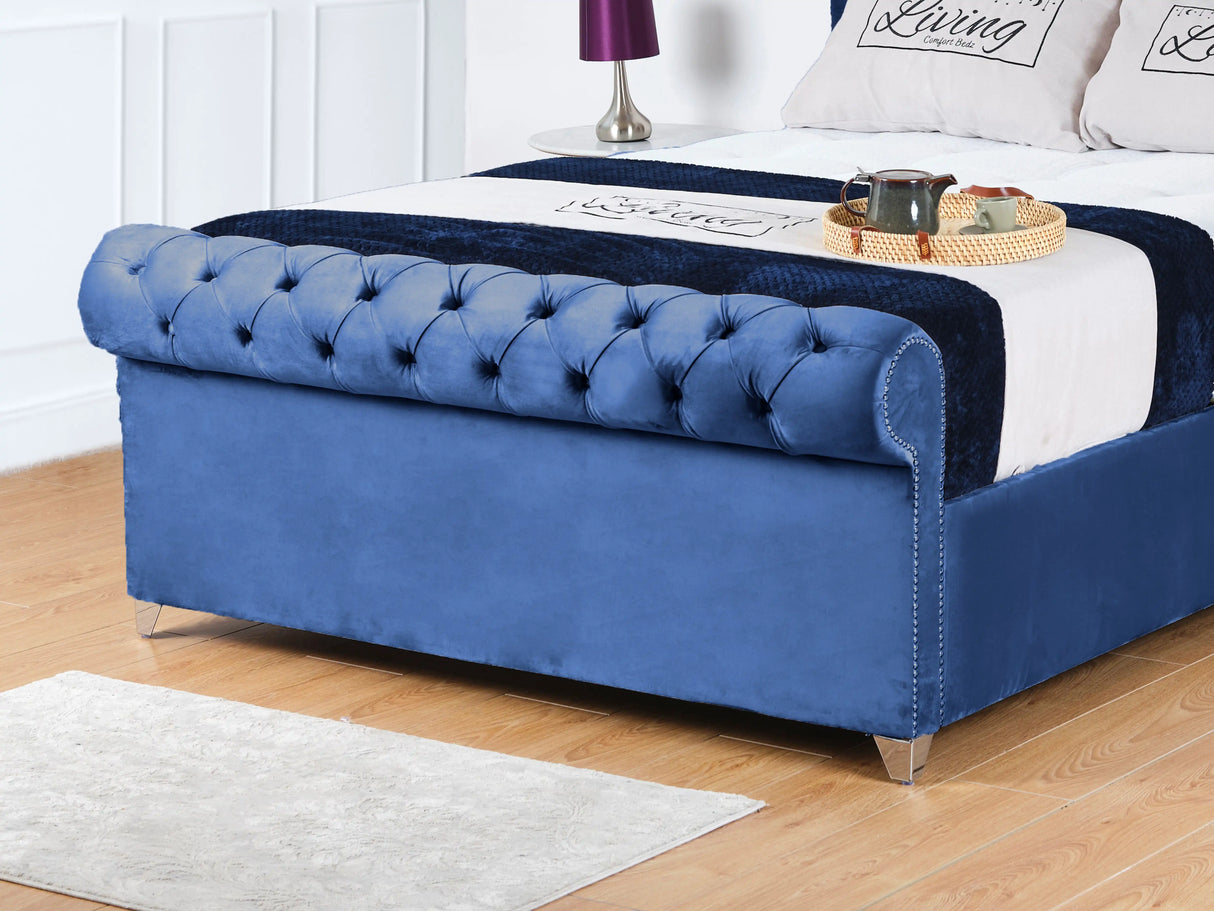 Chesterfield Sleigh Upholstered Bed