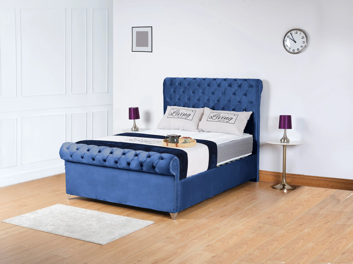 Chesterfield Sleigh Upholstered Bed
