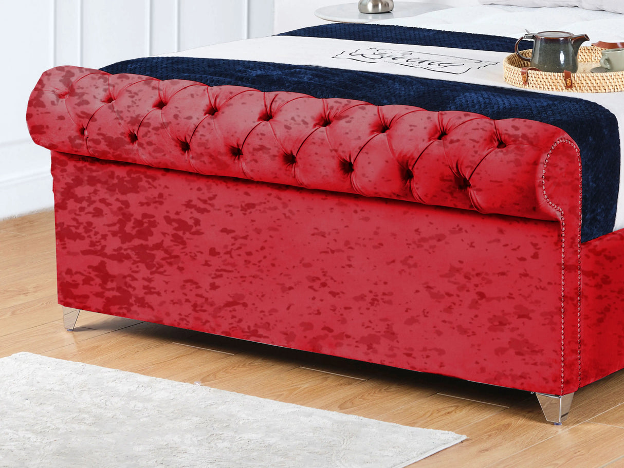 Chesterfield Sleigh Upholstered Bed
