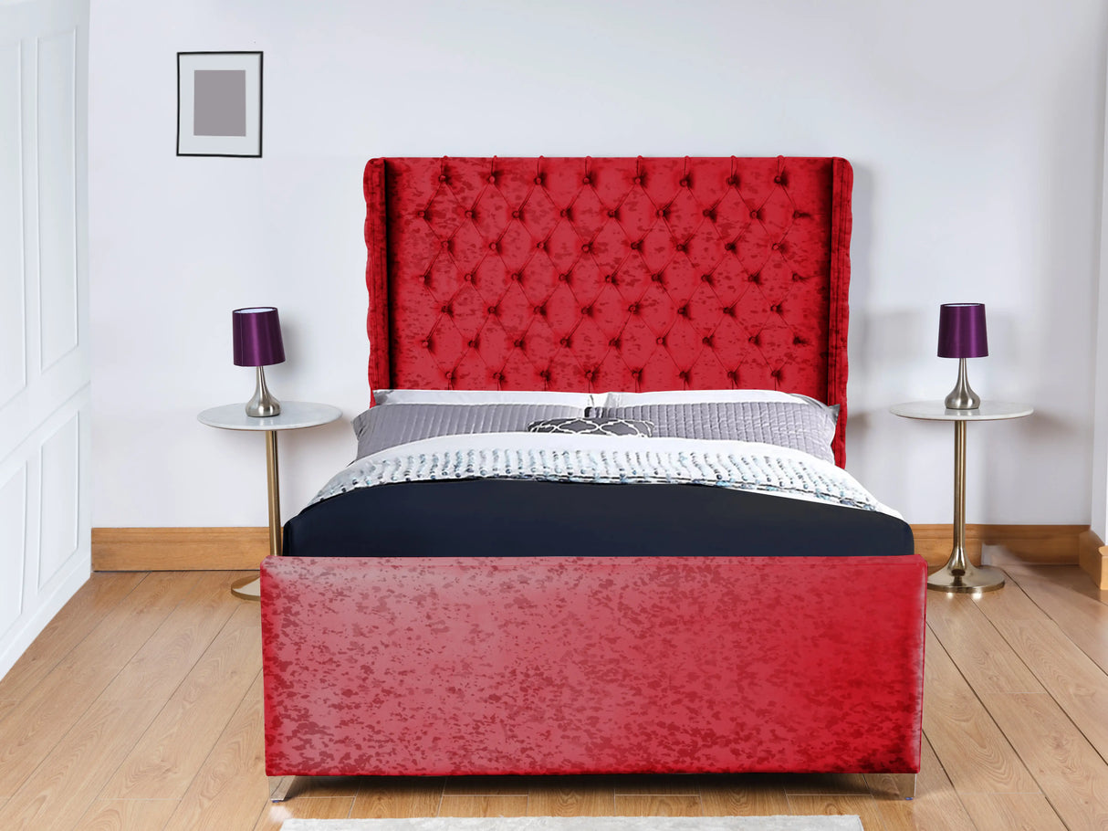 Monarch Wingback Upholstered Bed