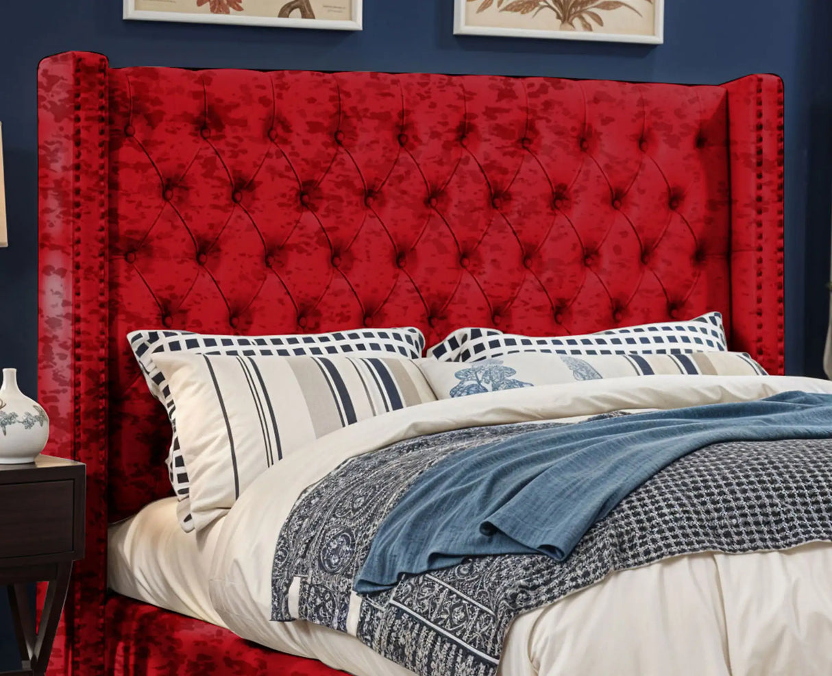Chesterfield Wingback Upholstered Bed