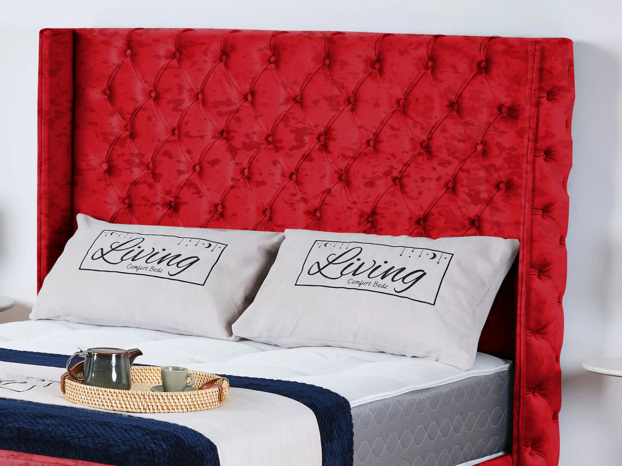 Windsor Wingback Upholstered Bed