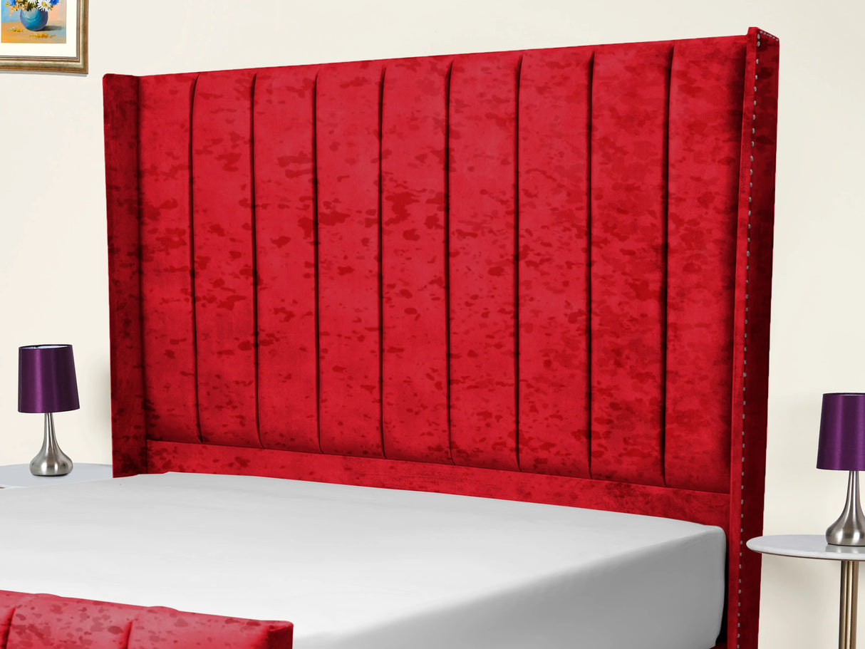 Sara Wingback Upholstered Bed