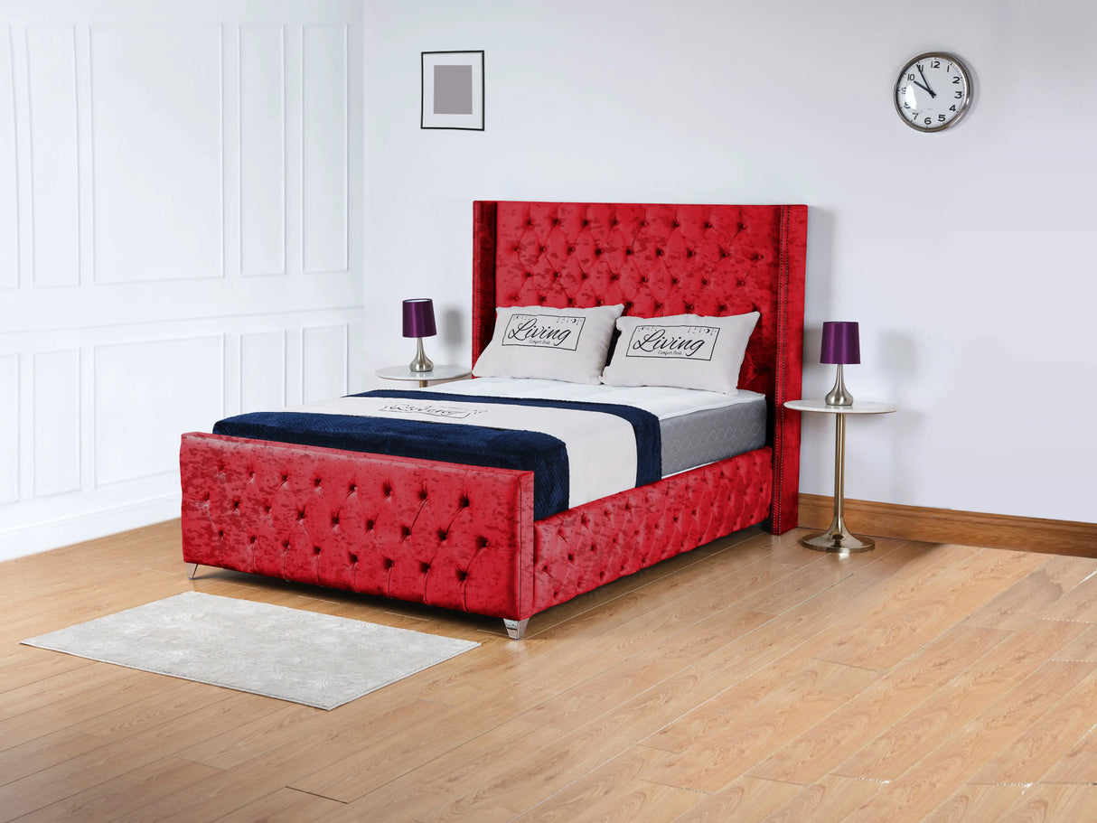 Kensington Wingback Upholstered Bed