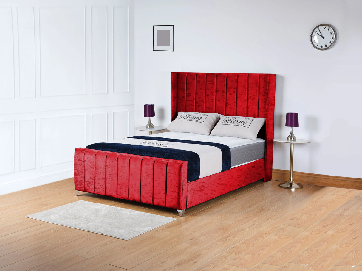 Empire Wingback Upholstered Bed