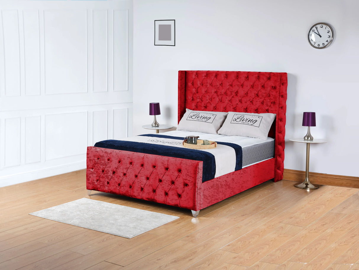 Windsor Wingback Upholstered Bed