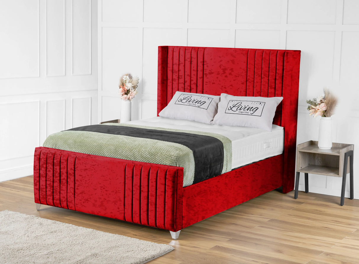 Elise Wingback Upholstered Bed