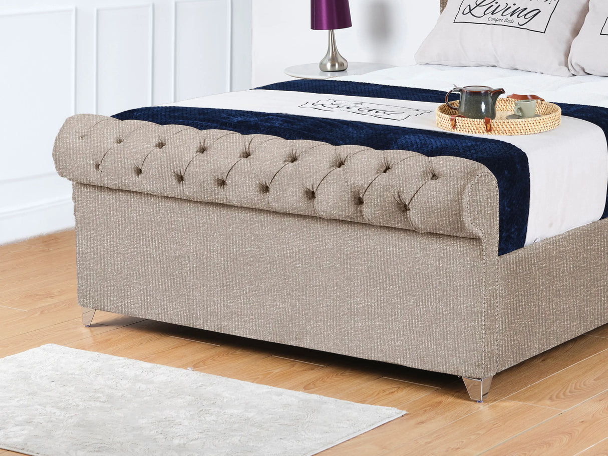 Chesterfield Sleigh Upholstered Bed