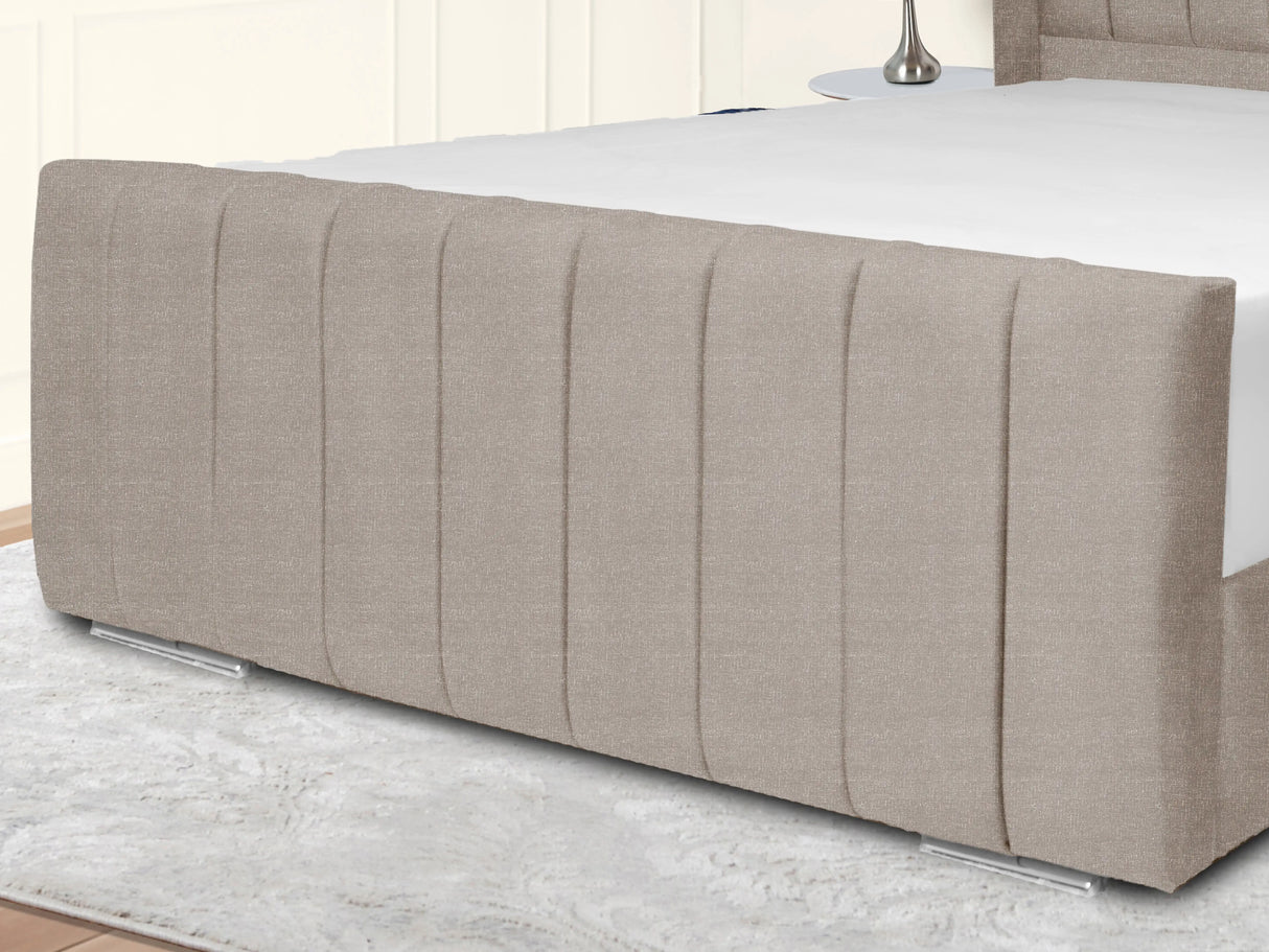 Sara Wingback Upholstered Bed