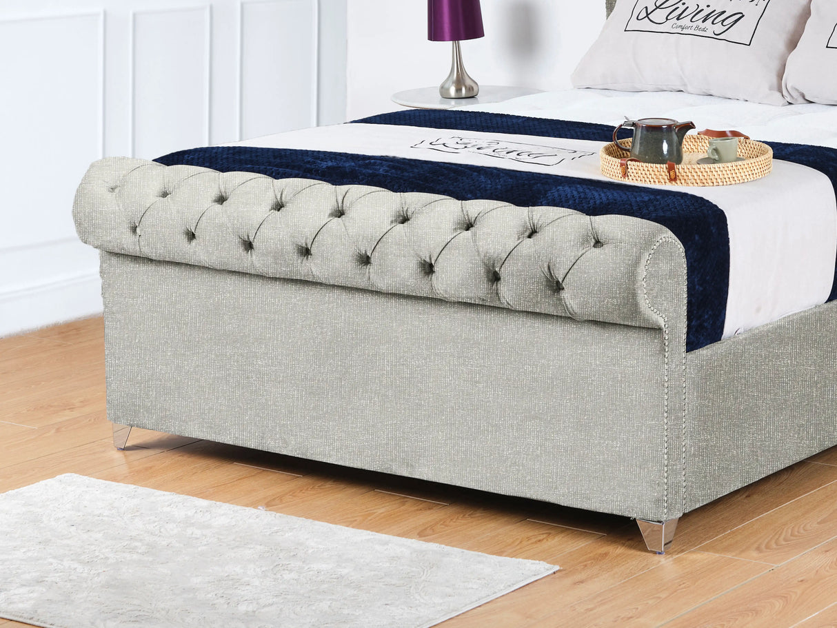 Chesterfield Sleigh Upholstered Bed