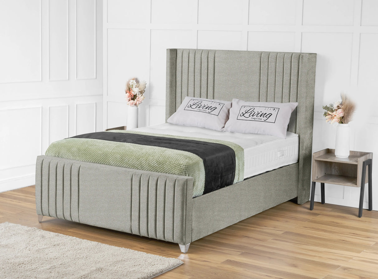 Elise Wingback Upholstered Bed