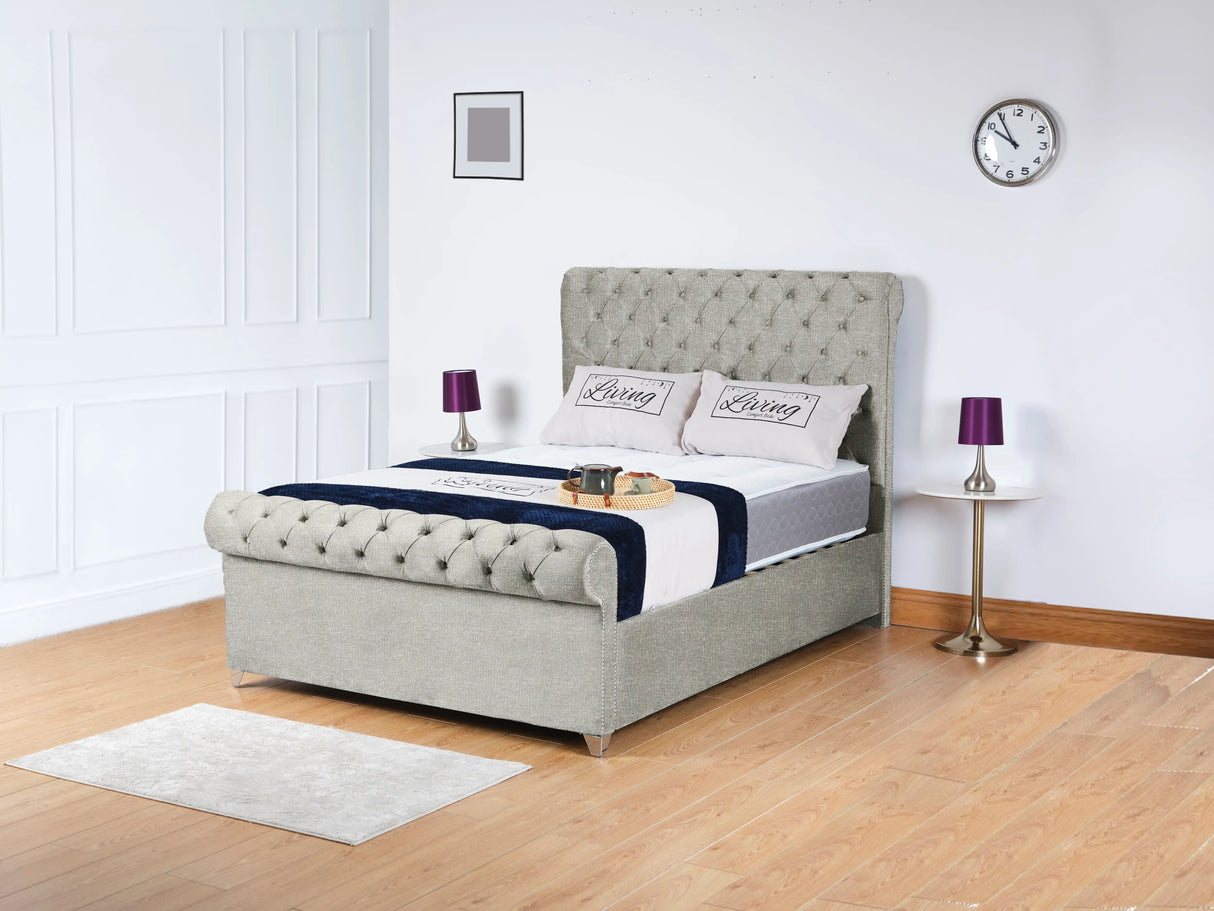 Chesterfield Sleigh Upholstered Bed