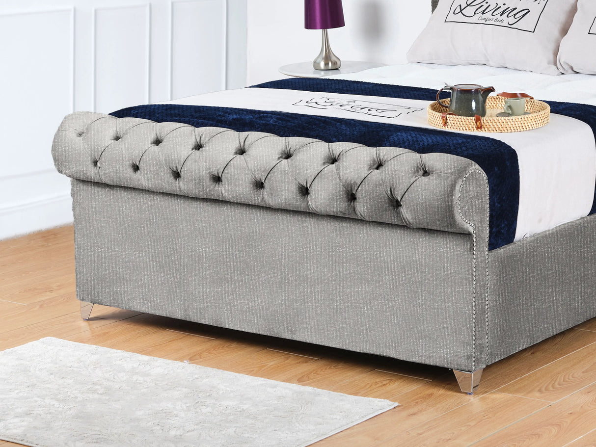 Chesterfield Sleigh Upholstered Bed
