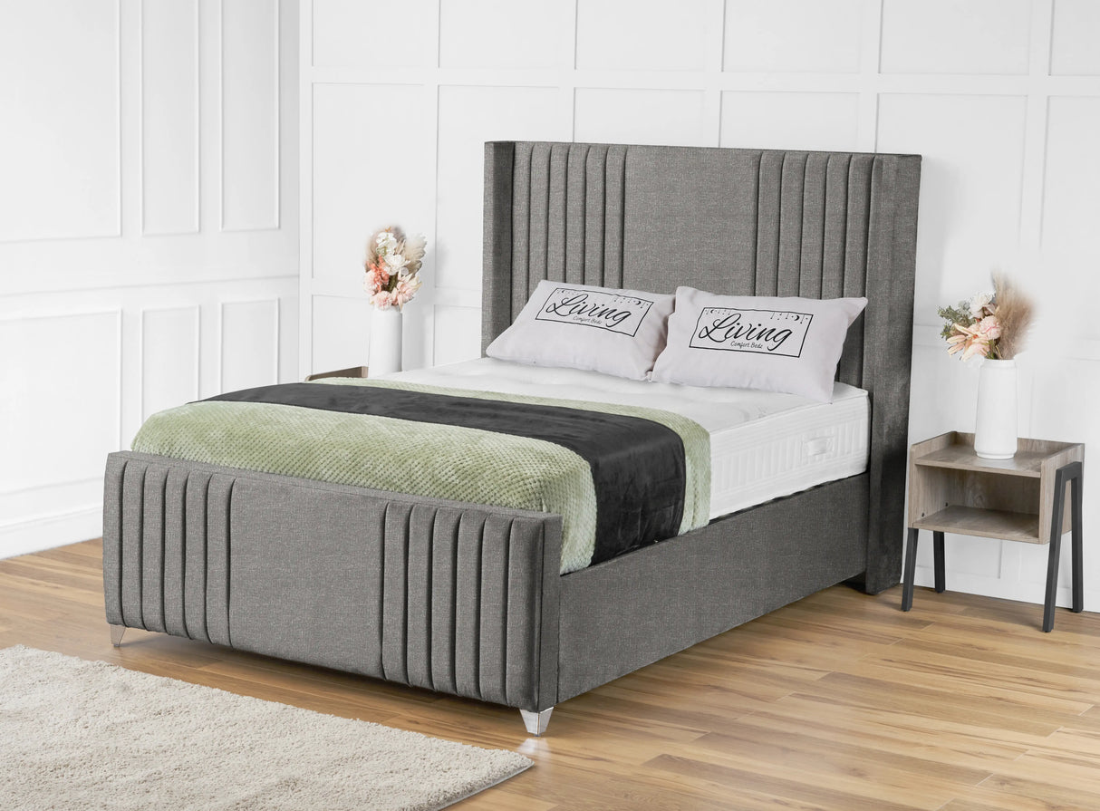 Elise Wingback Upholstered Bed