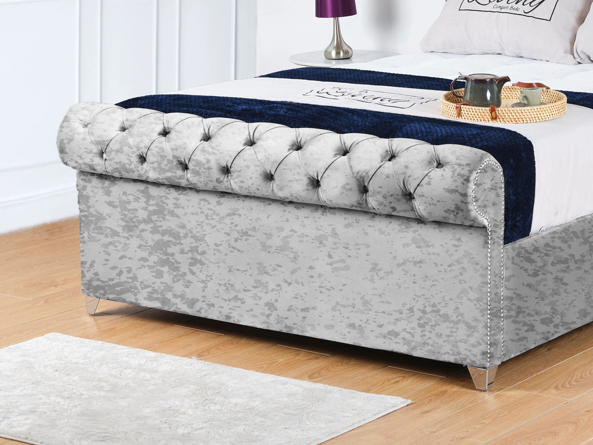 Chesterfield Sleigh Upholstered Bed