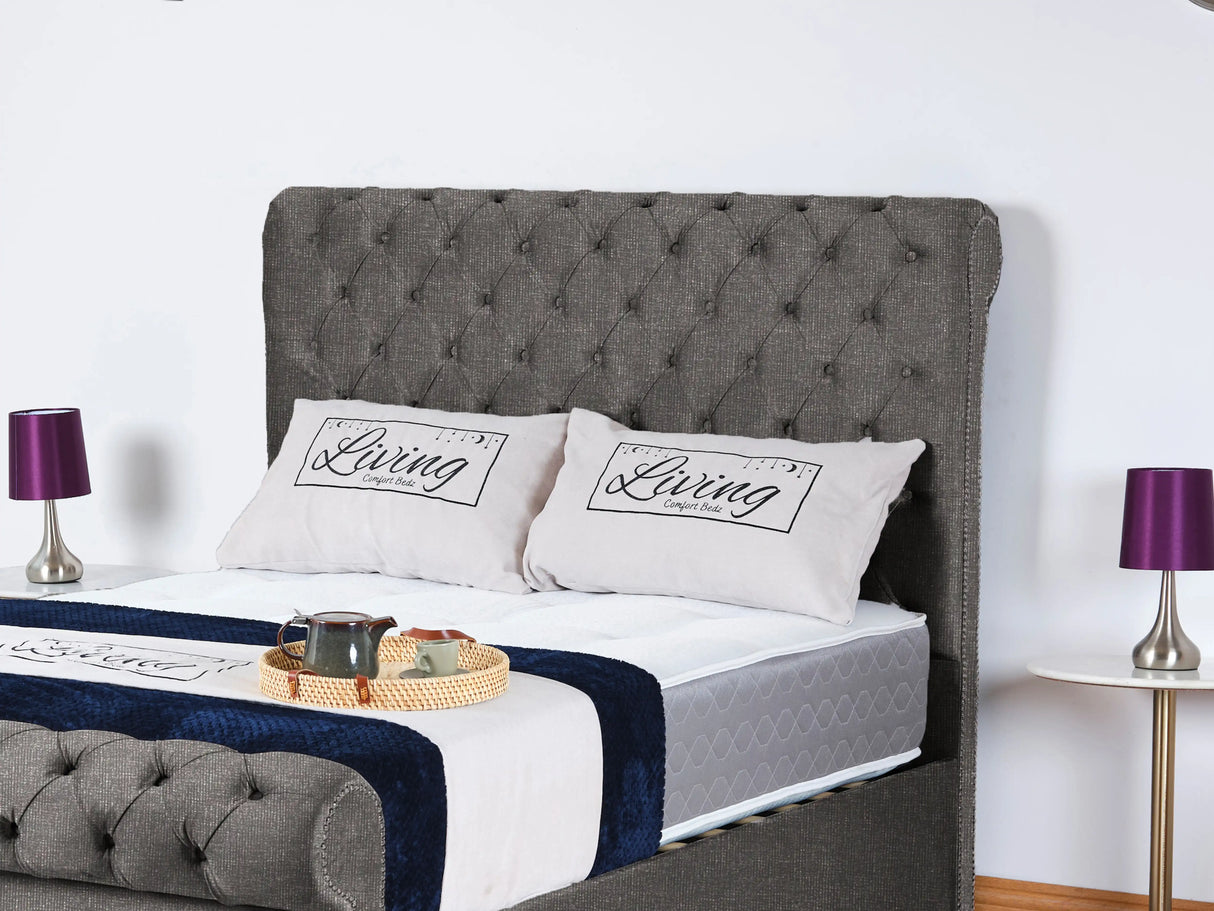 Chesterfield Sleigh Upholstered Bed