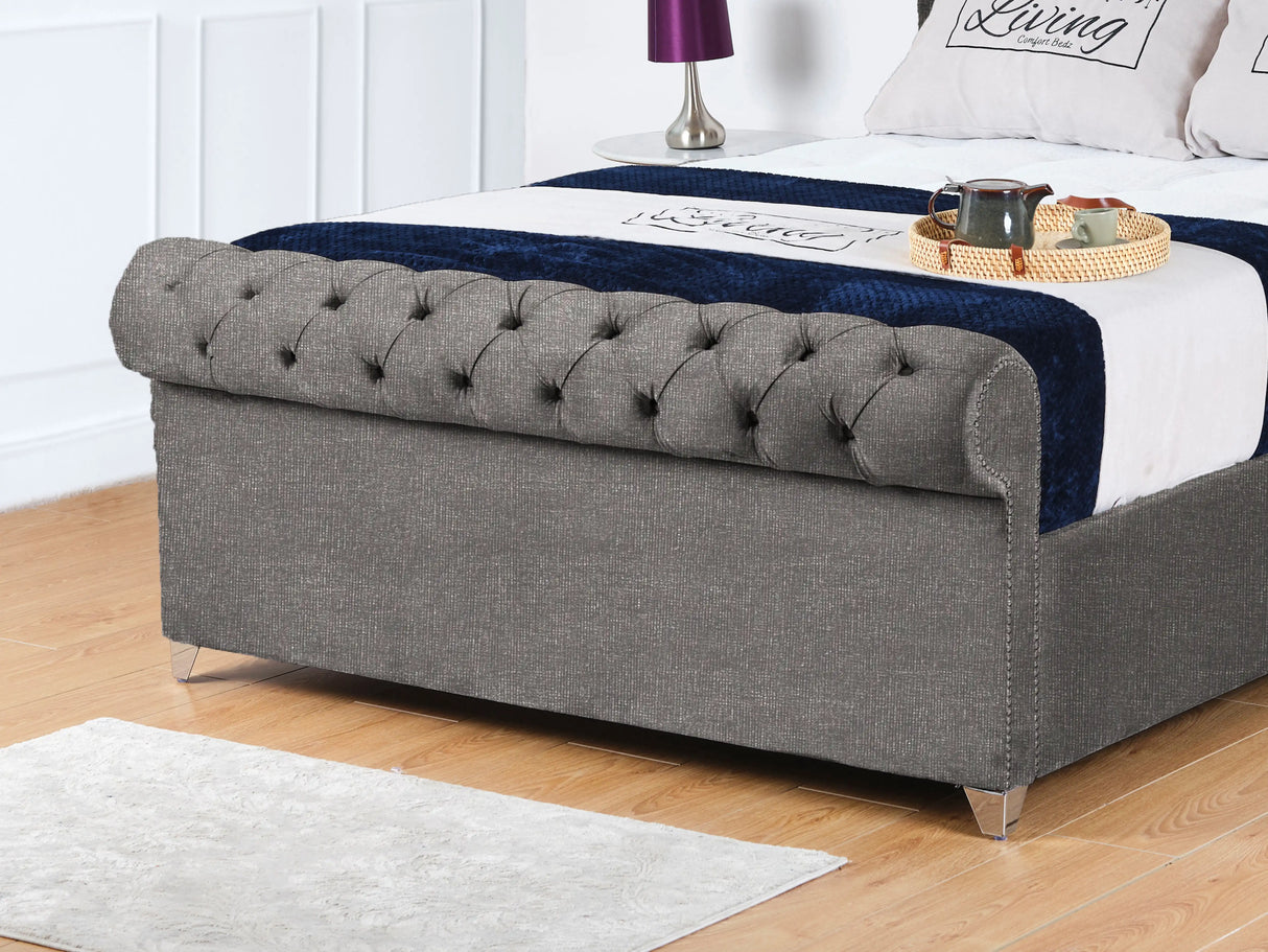 Chesterfield Sleigh Upholstered Bed