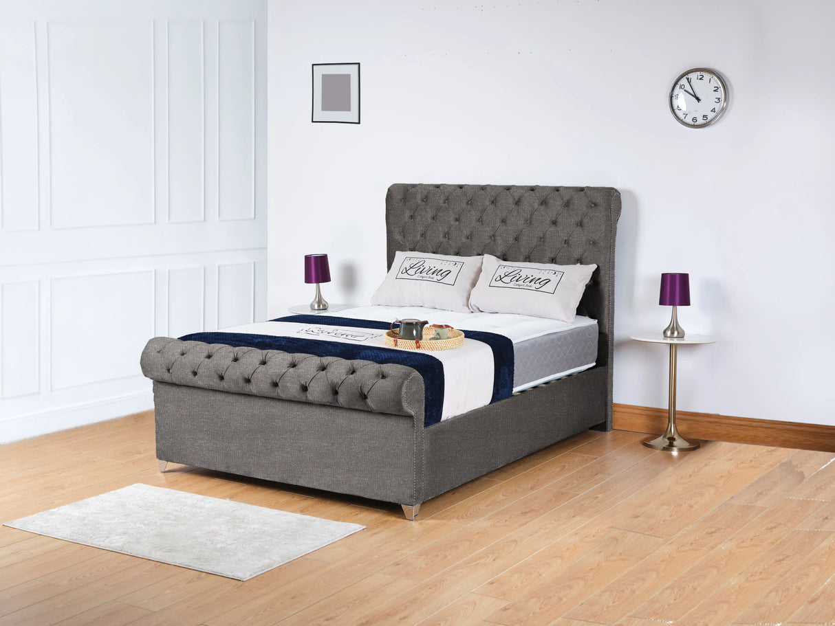 Chesterfield Sleigh Upholstered Bed