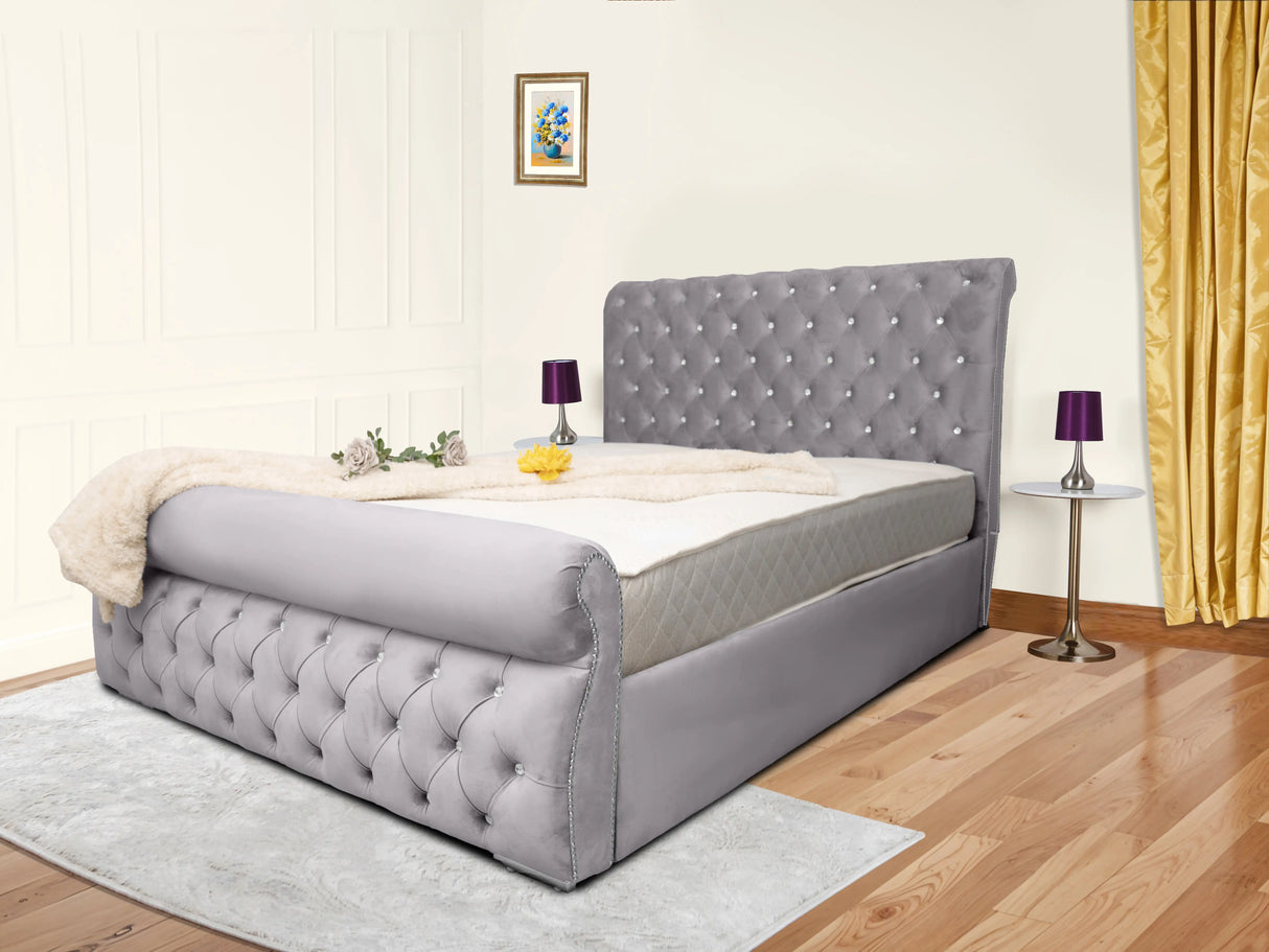 Swanzy Sleigh Upholstered Bed