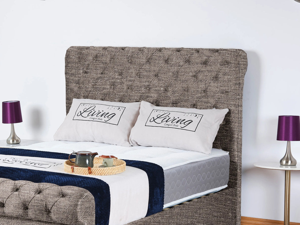 Chesterfield Sleigh Upholstered Bed