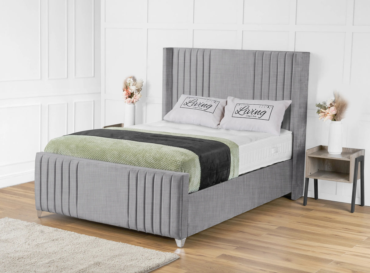 Elise Wingback Upholstered Bed