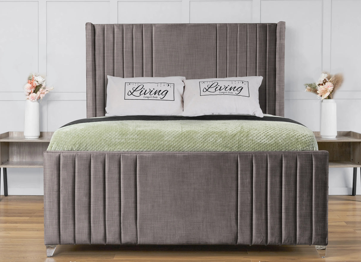 Elise Wingback Upholstered Bed
