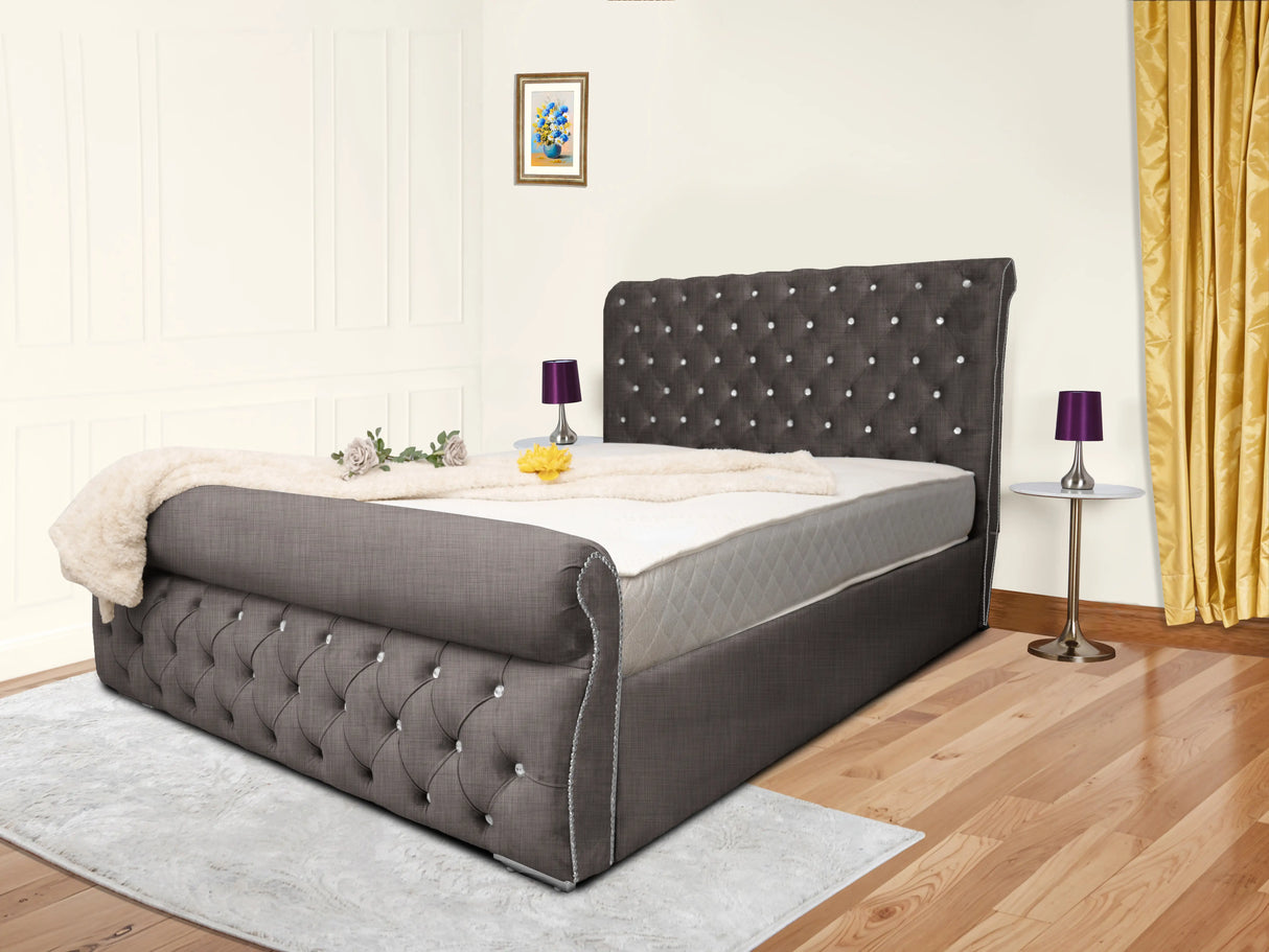 Swanzy Sleigh Upholstered Bed