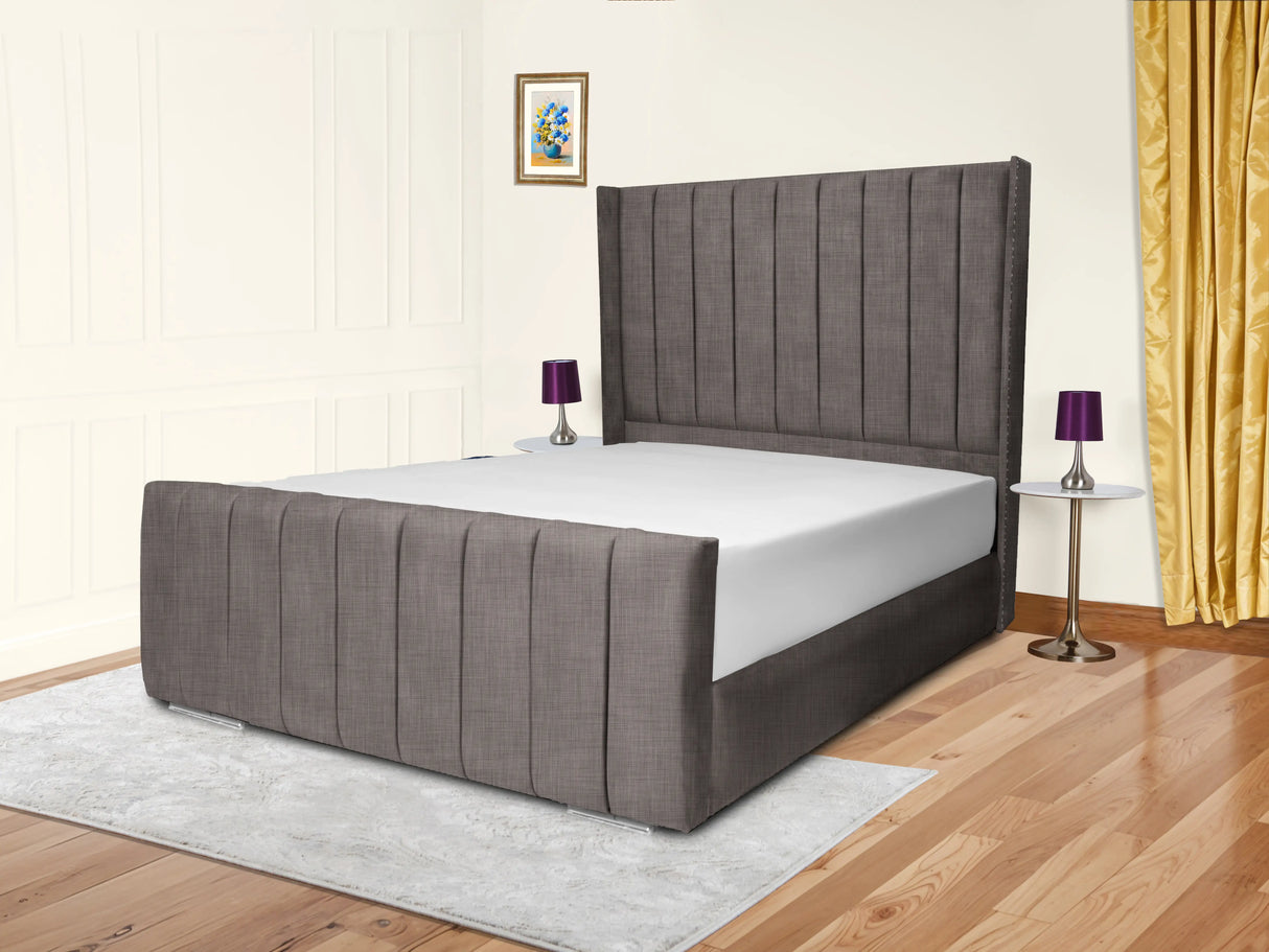 Sara Wingback Upholstered Bed