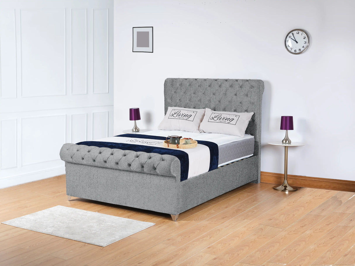 Chesterfield Sleigh Upholstered Bed
