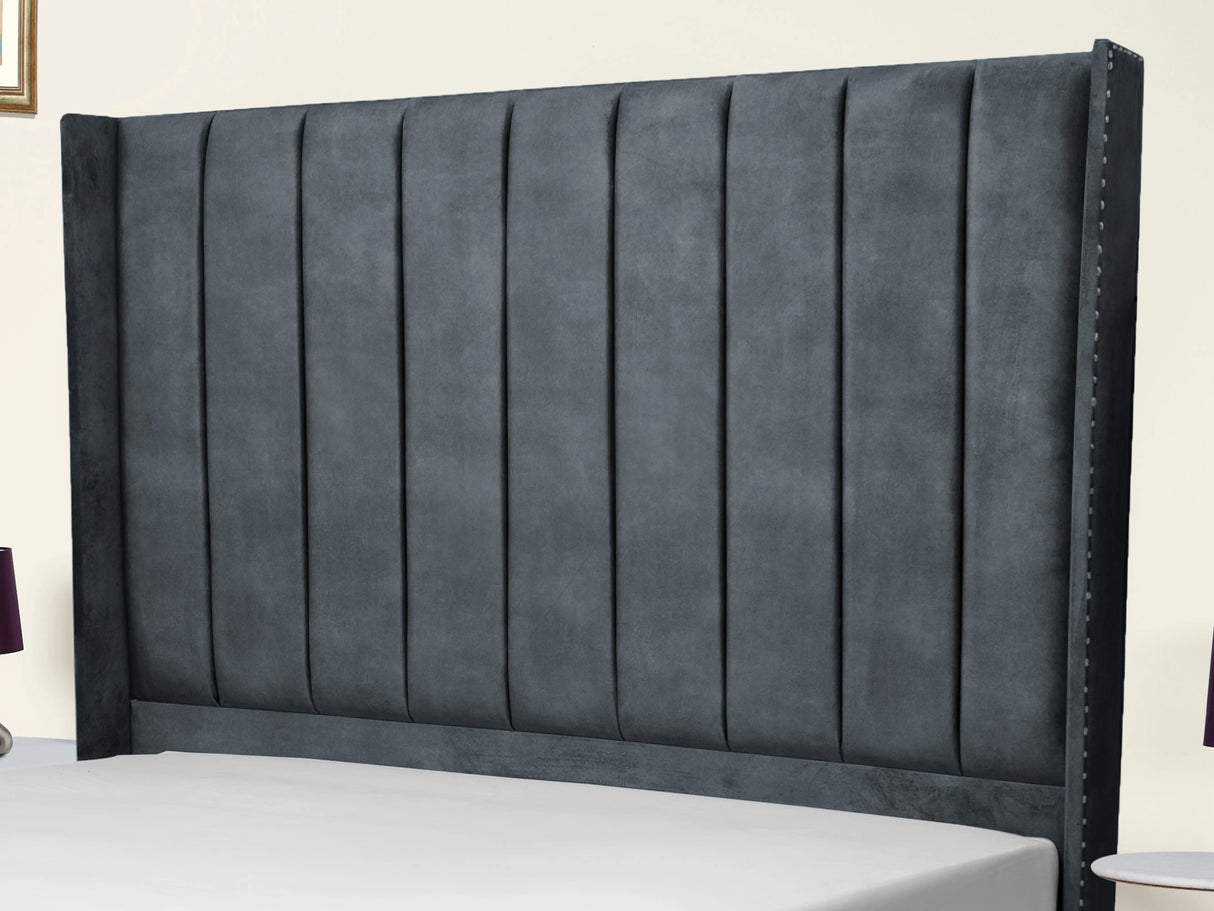 Sara Wingback Upholstered Bed