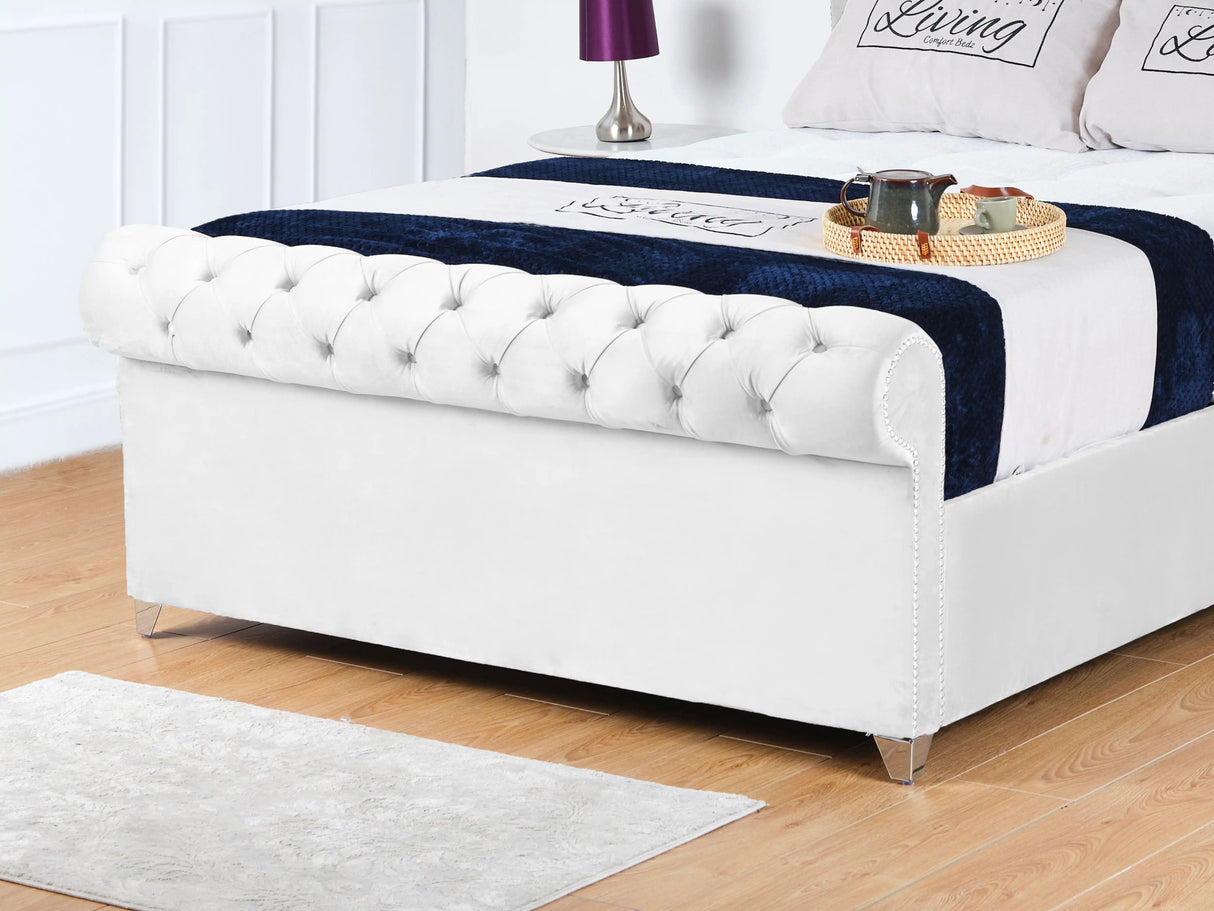 Chesterfield Sleigh Upholstered Bed
