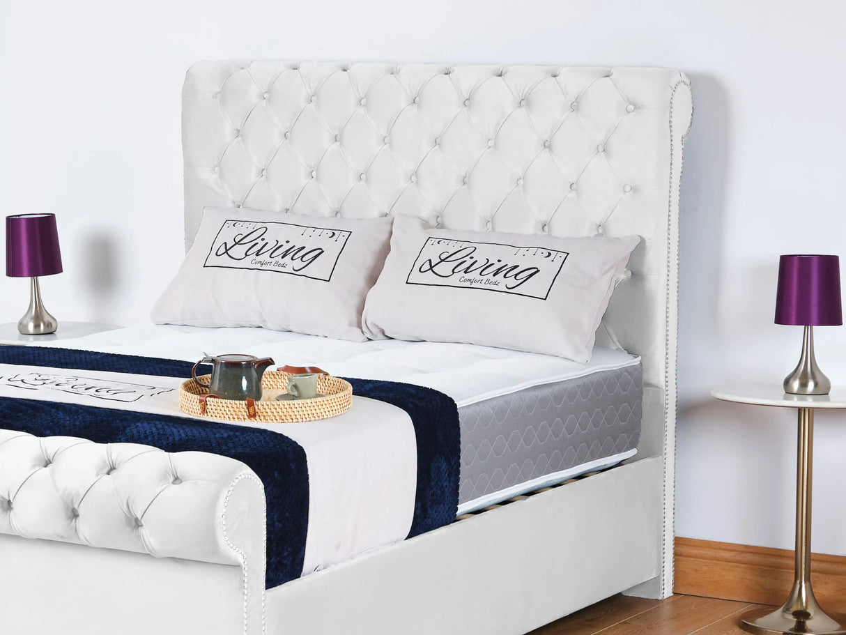 Chesterfield Sleigh Upholstered Bed