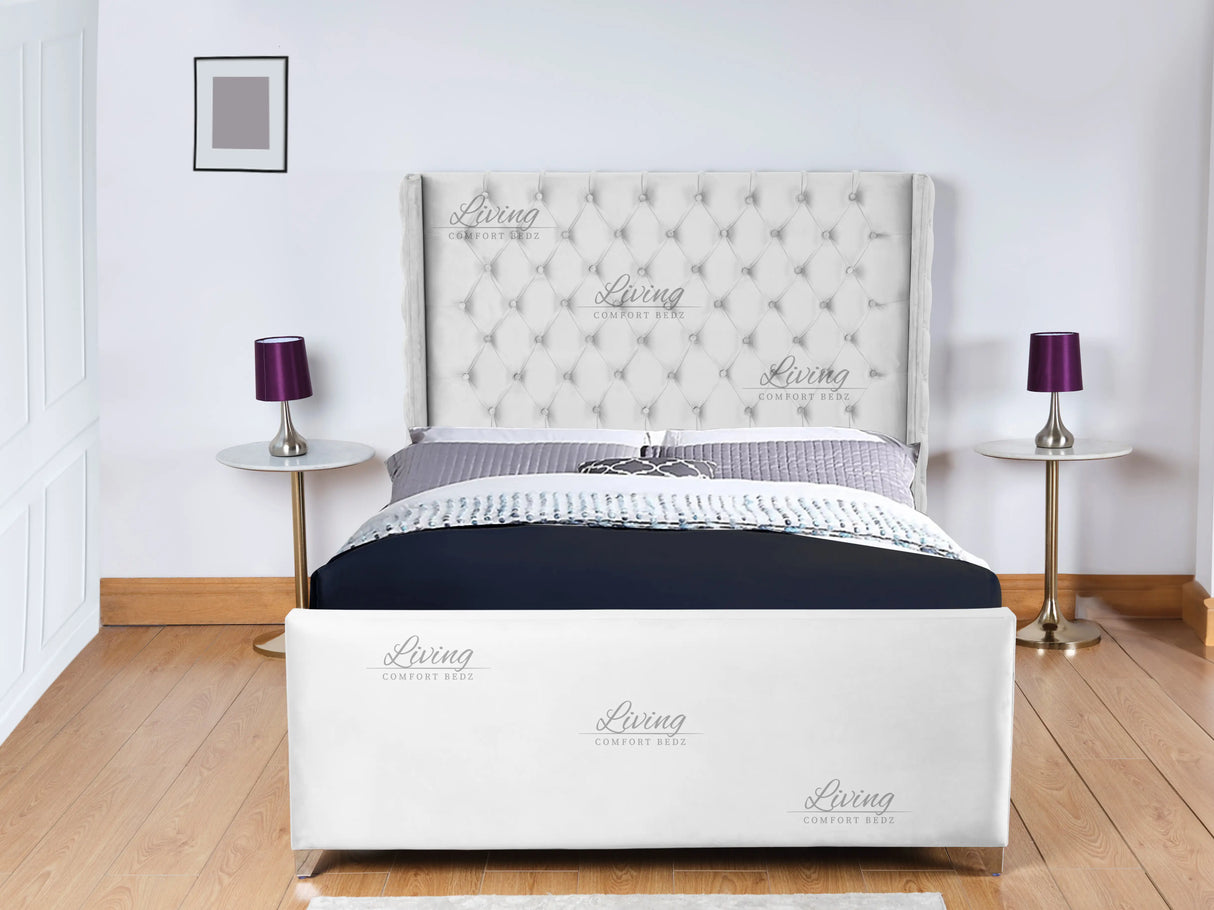 Monarch Wingback Upholstered Bed