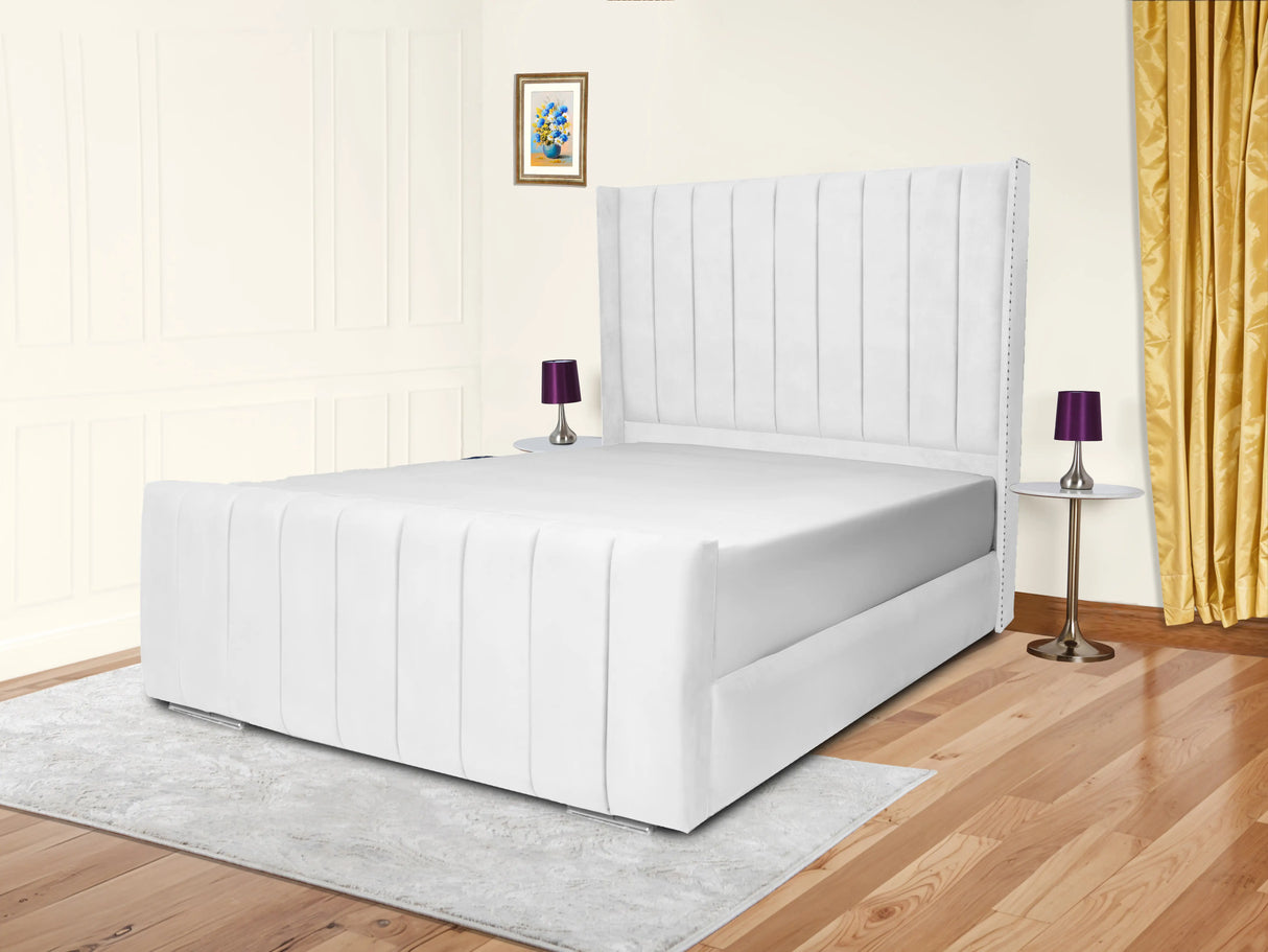 Sara Wingback Upholstered Bed