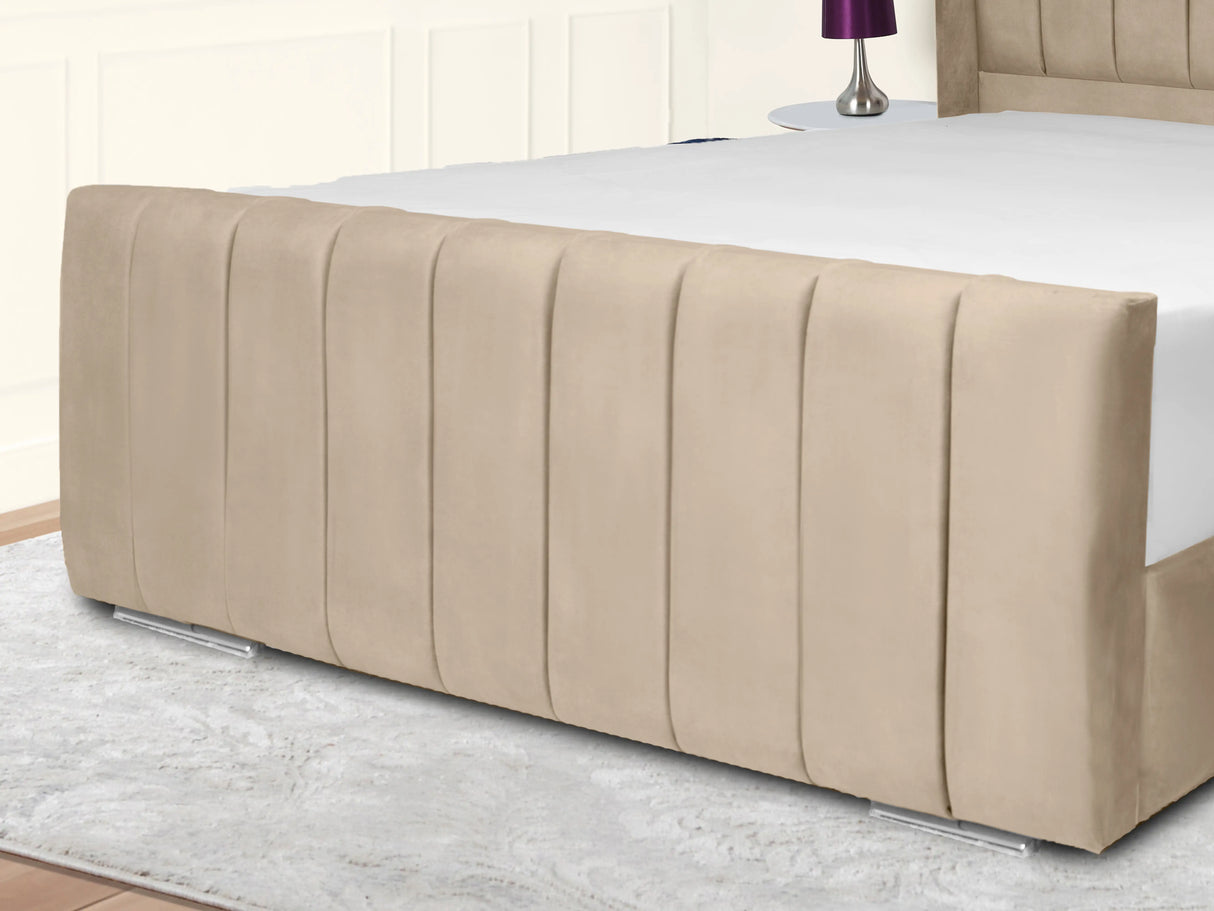 Sara Wingback Upholstered Bed
