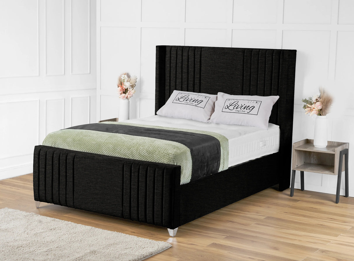 Elise Wingback Upholstered Bed