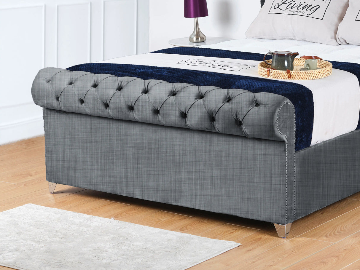 Chesterfield Sleigh Upholstered Bed