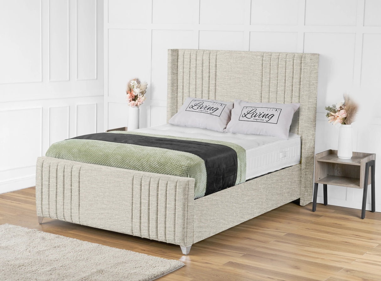 Elise Wingback Upholstered Bed